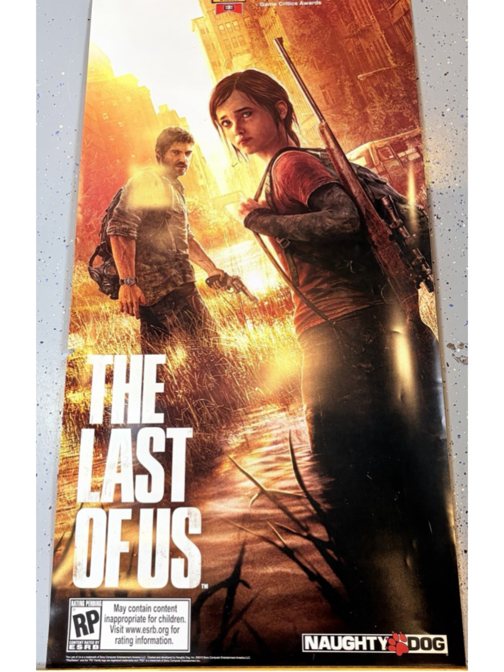 The Last of Us PS3 Promo Poster 28x58 Naughty Dog Joel Ellie 2013